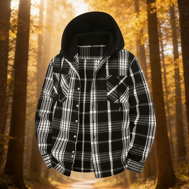 Flannel Shirt Lined - Mens Plus Size Plaid Flannel Long