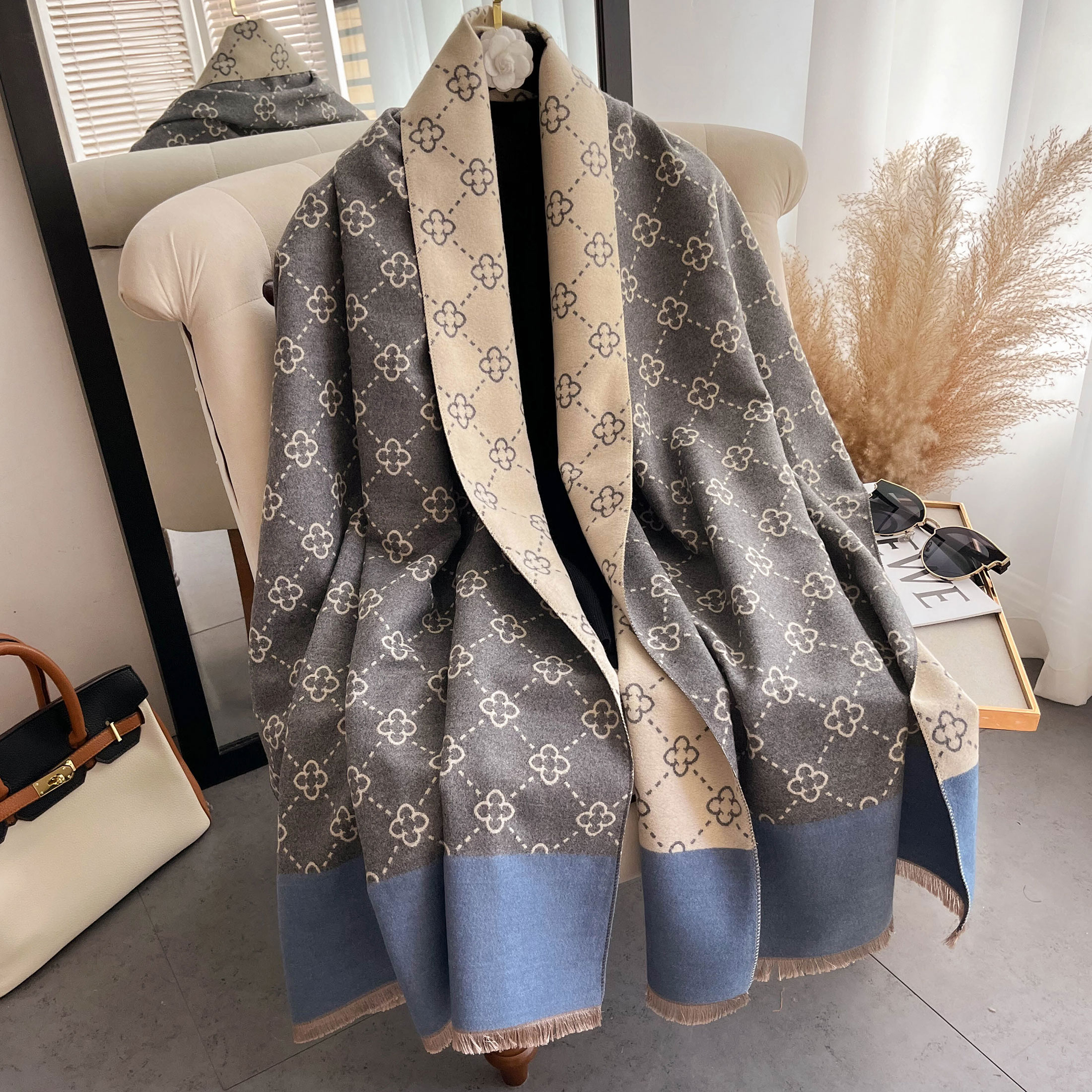 Wool Scarf Men - NEW Luxury Winter Thick Warm Scarf
