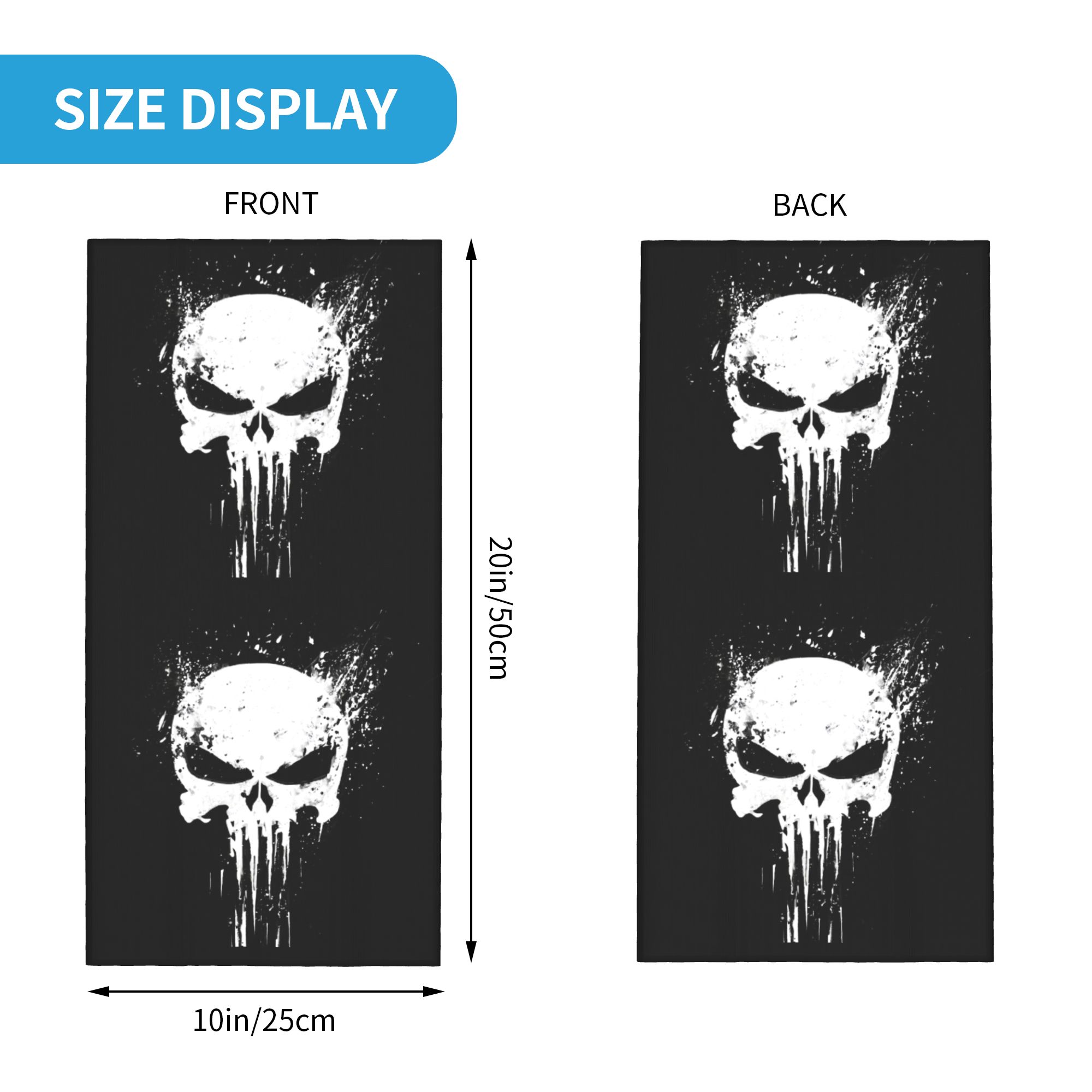 Custom Skeleton Skull Bandana  - Neck Gaiter Fleece 리뷰 및 가격