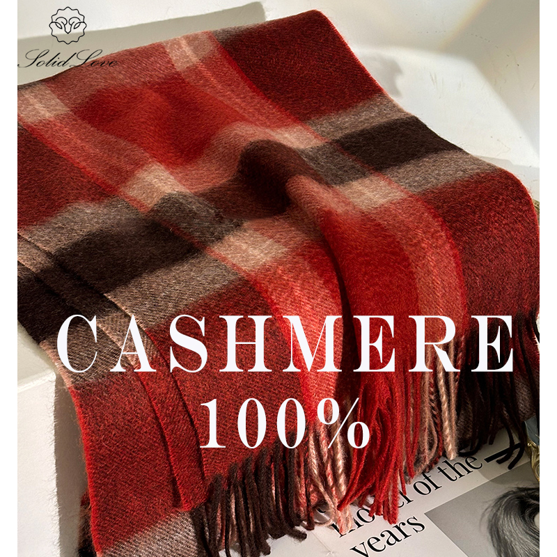 100% Cashmere Scarf   Plaid  W - Wool Scarf Men 리뷰 및 가격