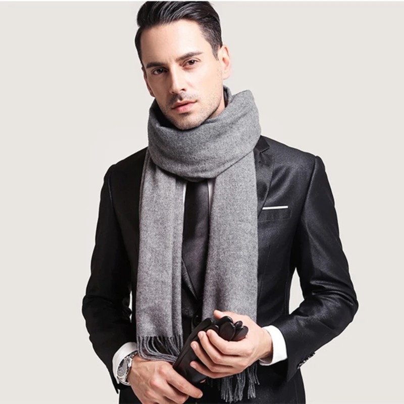 2025 Wool Scarves Winter Soft  - Wool Scarf Men 리뷰 및 가격
