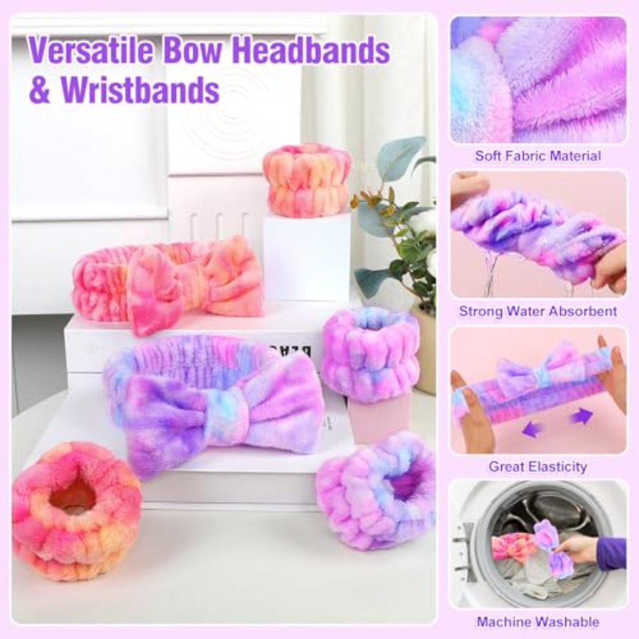 6 Pack Spa Headband with Wrist - Winter Headband Fleece 리뷰 및 가격