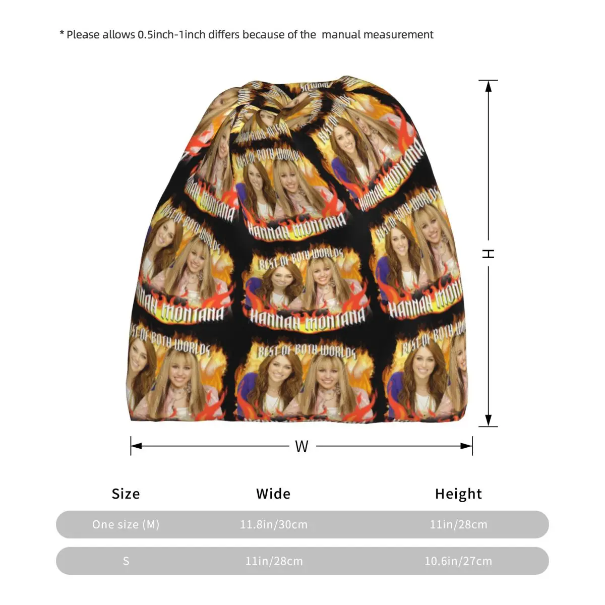Hannah Montana Collage Bandana - Knit Beanie Hat Warm 리뷰 및 가격