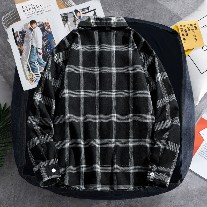 2025 Plaid shirt men's long-sl - Flannel Shirt Lined 리뷰 및 가격