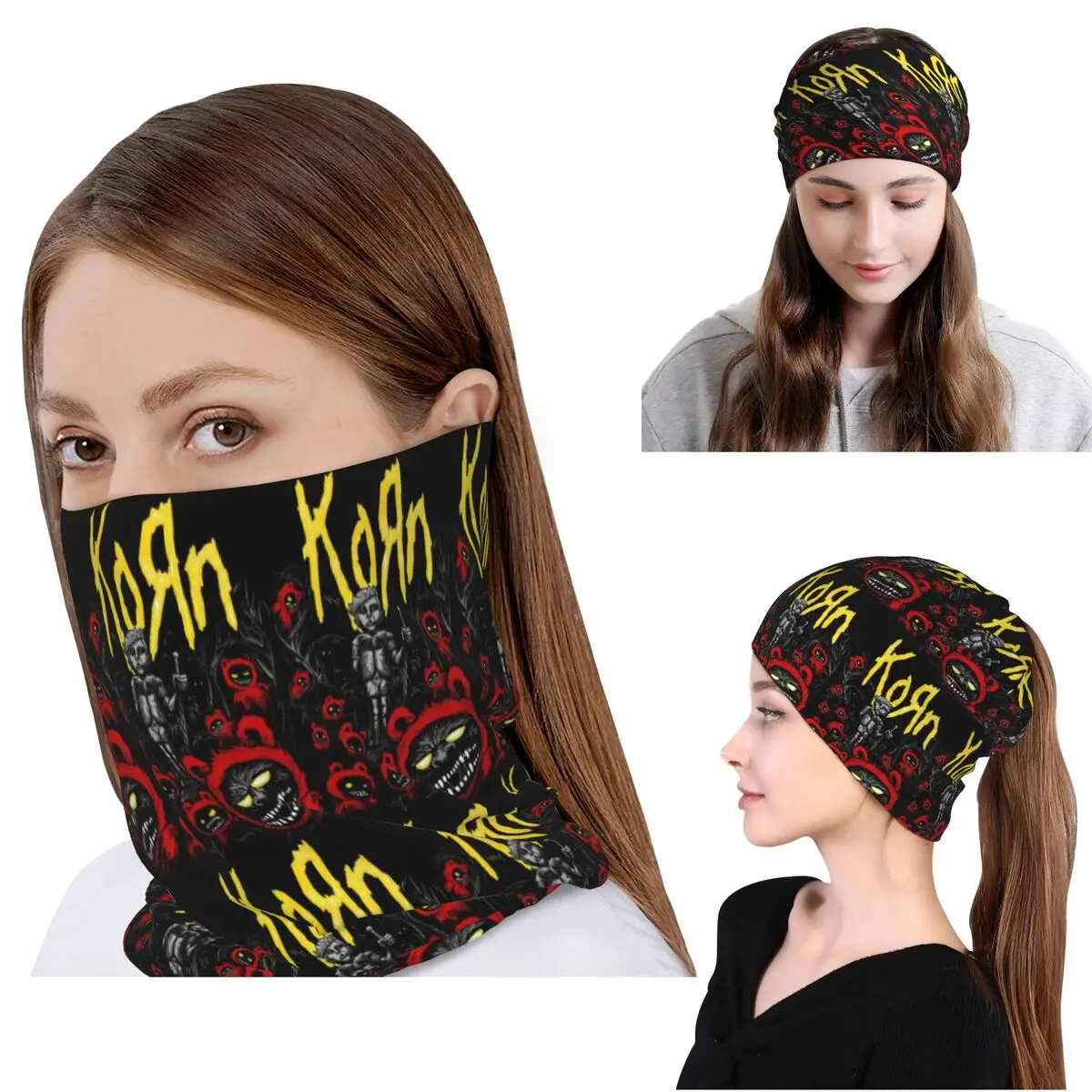 Korn Rock Band Logo Bandana Ne - Knit Beanie Hat Warm 리뷰 및 가격