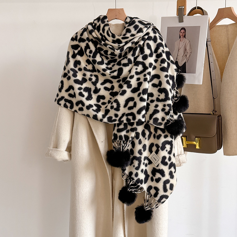 New Luxury Winter Leopard Two- - Shawl Wrap Winter 리뷰 및 가격