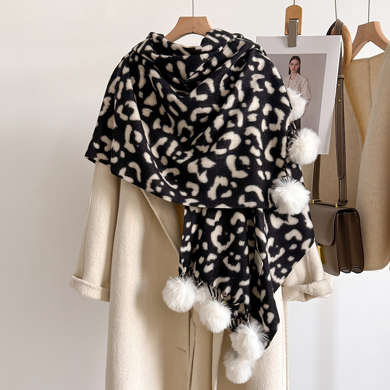 New Luxury Winter Leopard Two- - Shawl Wrap Winter 리뷰 및 가격
