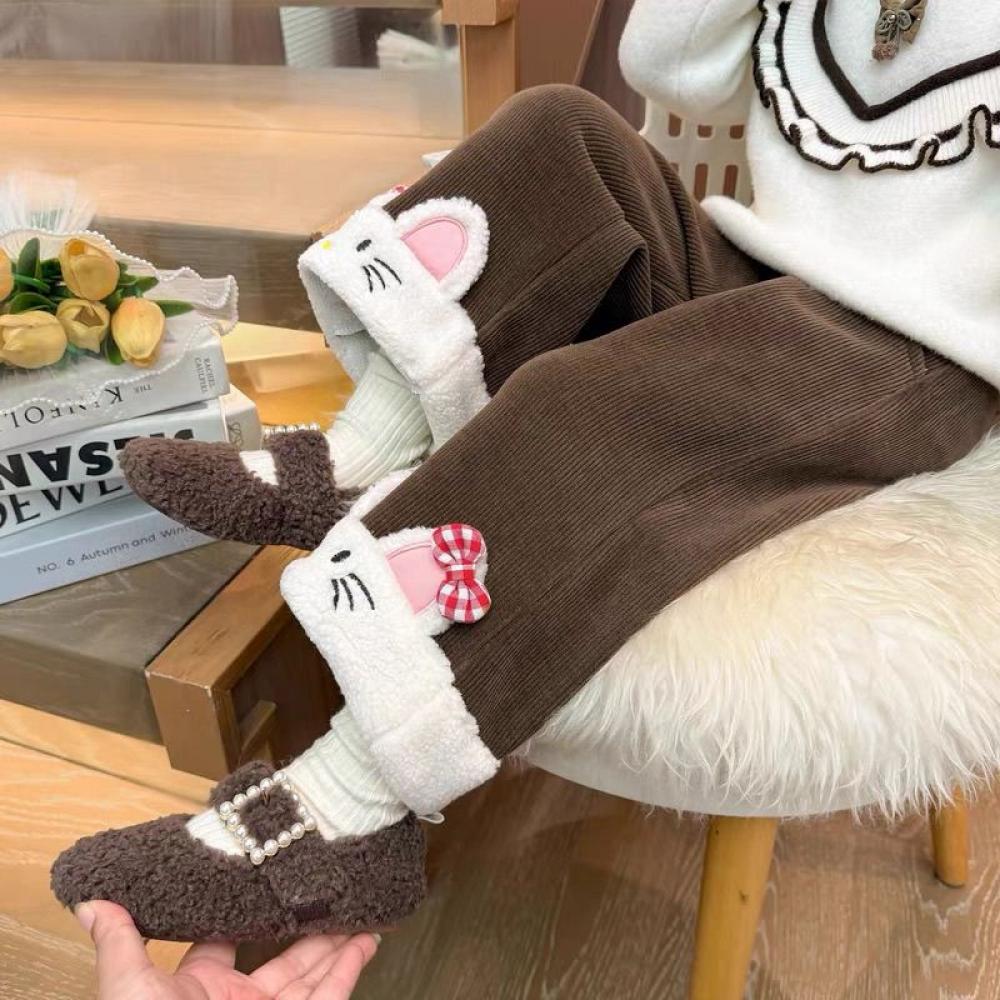 Kawaii Hello Kitty Girls Ins P - Corduroy Pant Warm 리뷰 및 가격