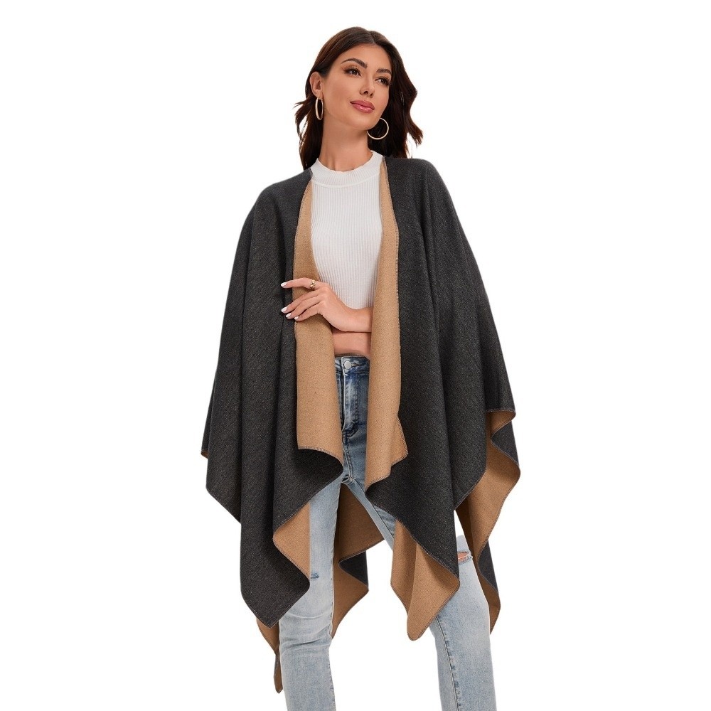Warm Coat Plaid Design Travel  - Shawl Wrap Winter 리뷰 및 가격