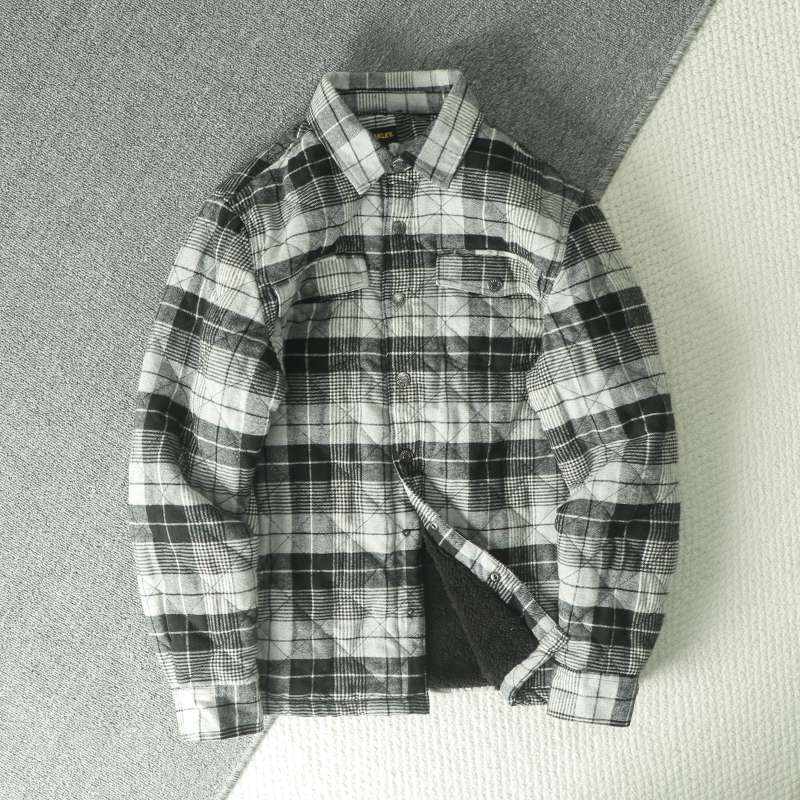Fall Winter Men's Plaid Flanne - Flannel Shirt Lined 리뷰 및 가격