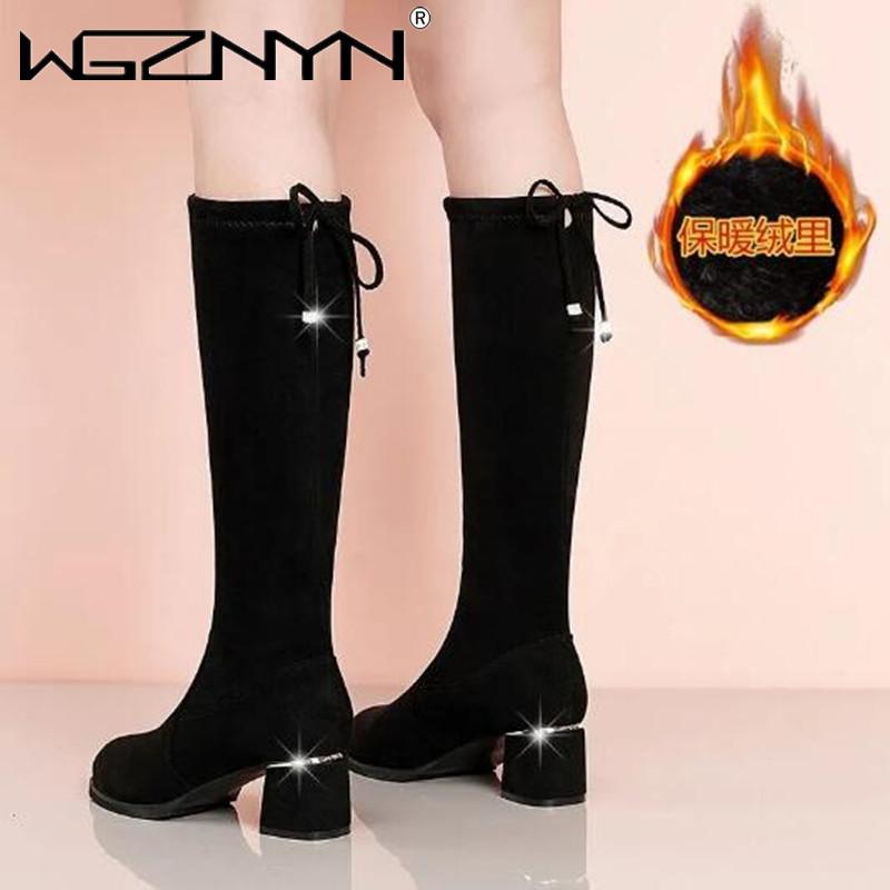 Women Autumn Winter Black Knee - Waterproof Winter Boot 리뷰 및 가격