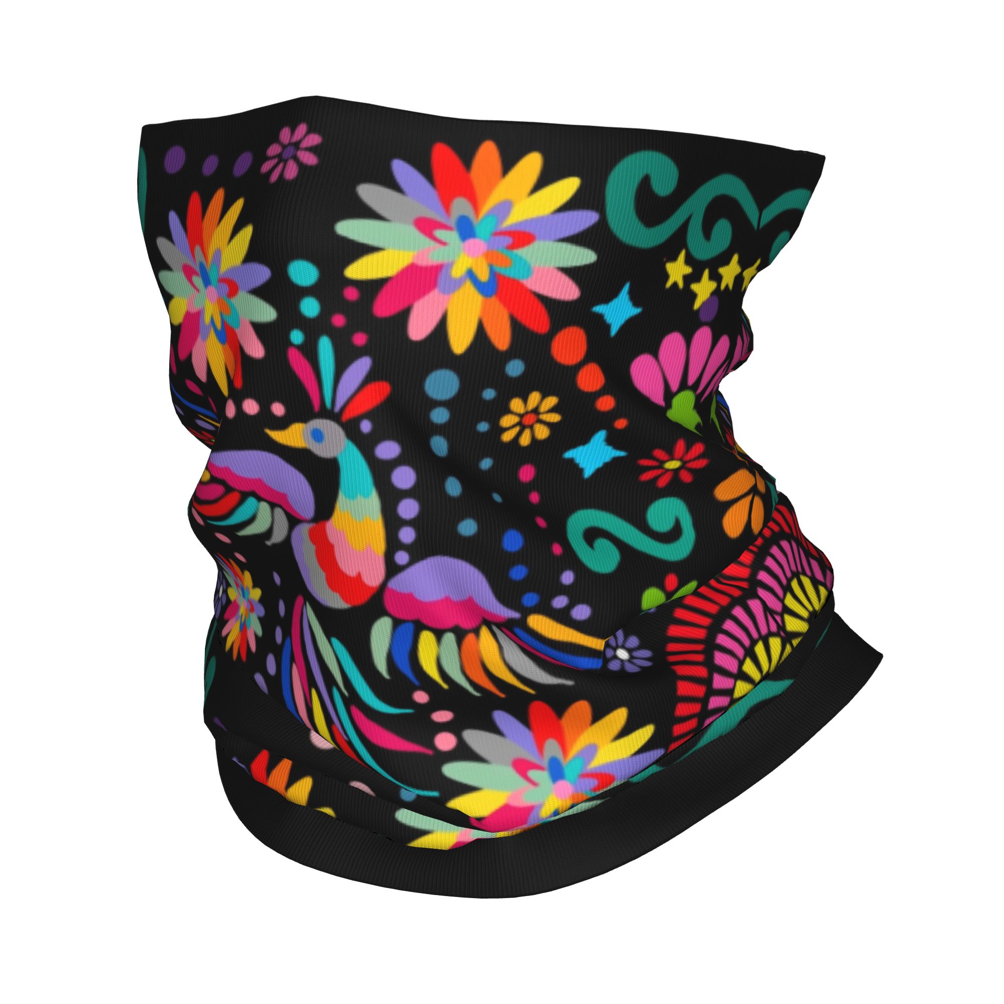 Custom Mexican Floral Flower T - Neck Gaiter Fleece 리뷰 및 가격