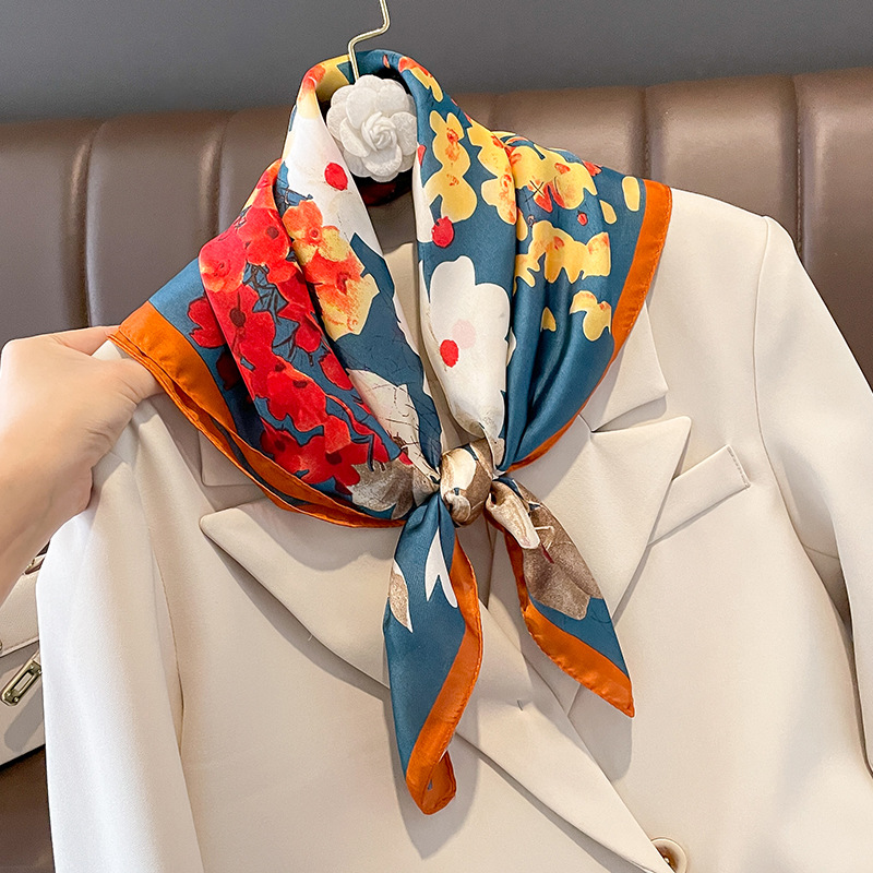 70x70cm Silk Scarf Square For  - Shawl Wrap Winter 리뷰 및 가격