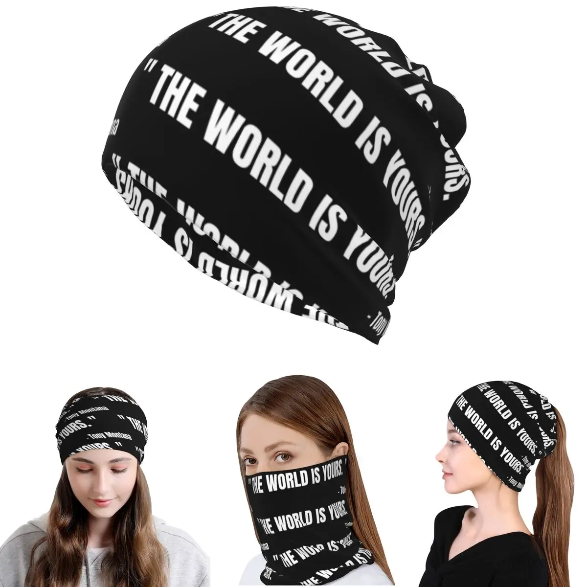 Scarface Tony Montana The Worl - Knit Beanie Hat Warm 리뷰 및 가격