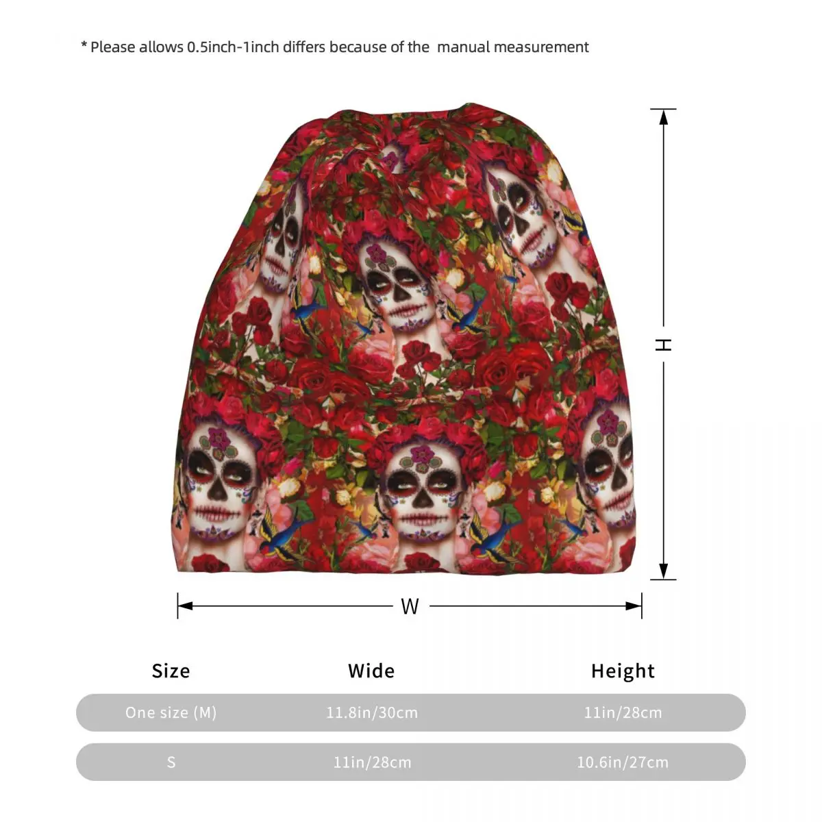 Mexican Catrina Girl Day Of Th - Knit Beanie Hat Warm 리뷰 및 가격