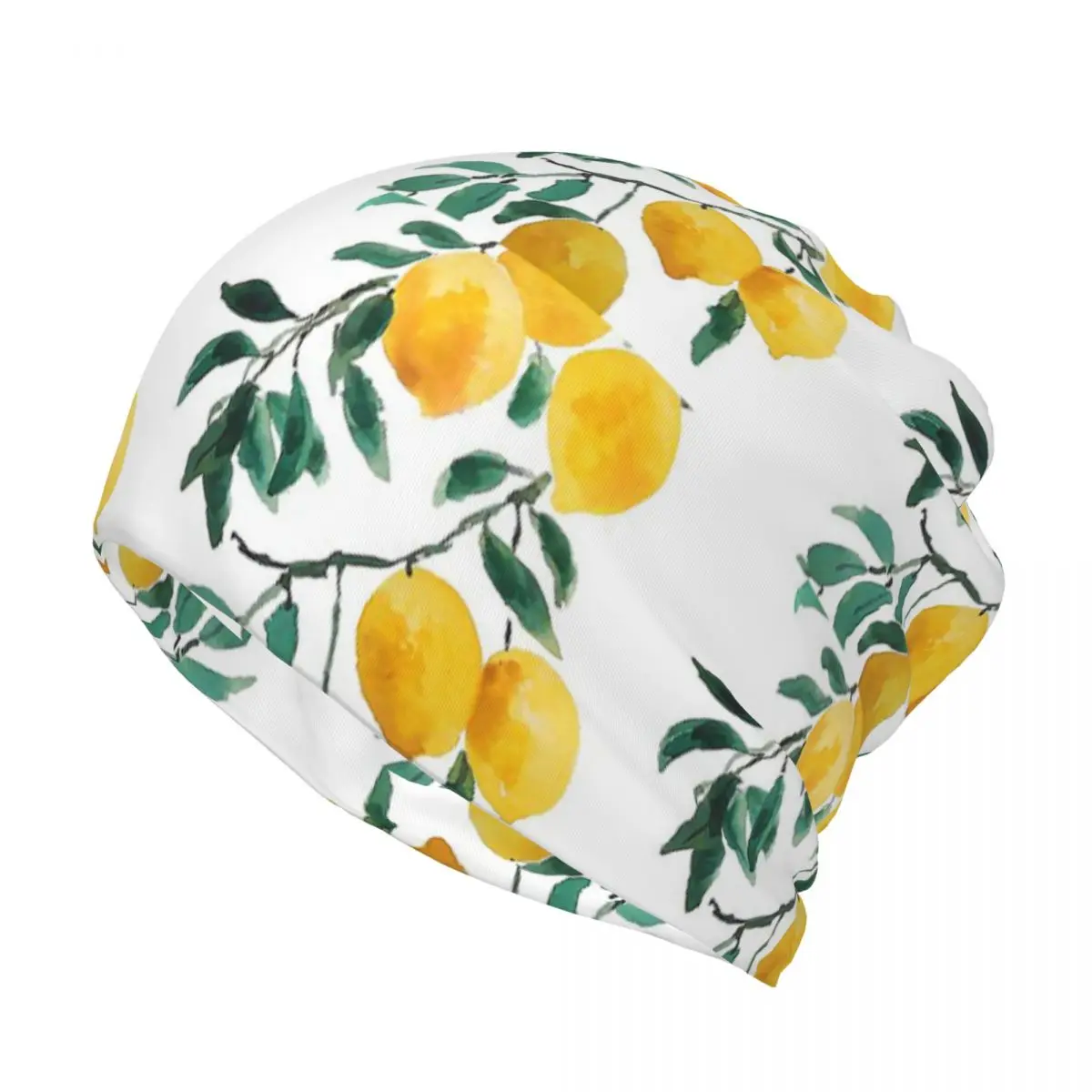 Hand Painted Yellow Lemon Wate - Knit Beanie Hat Warm 리뷰 및 가격