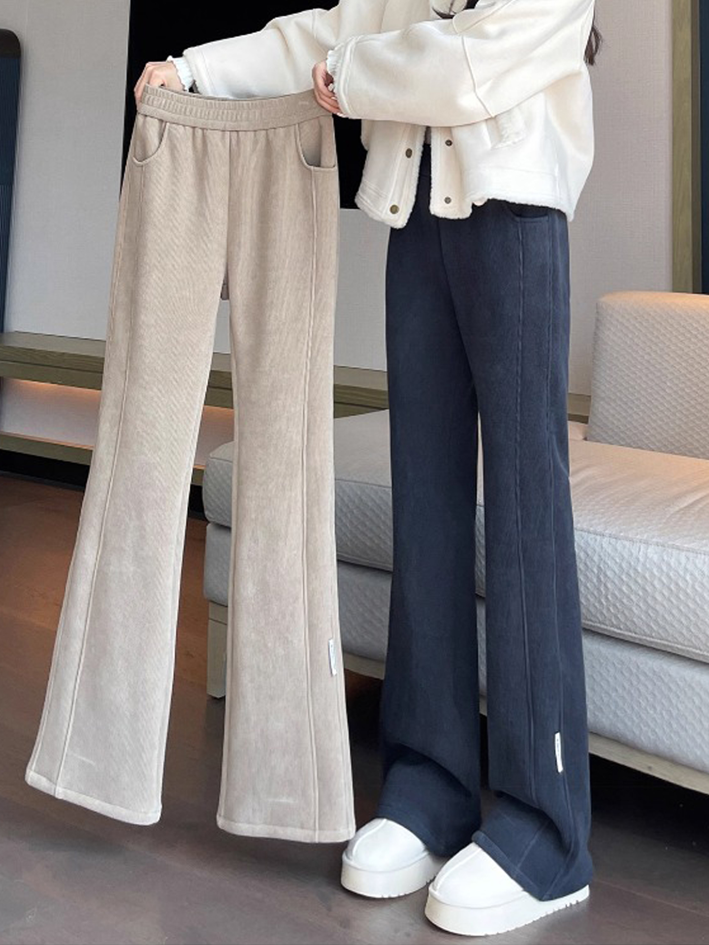 Lamb Velvet Thickened Women's  - Corduroy Pant Warm 리뷰 및 가격