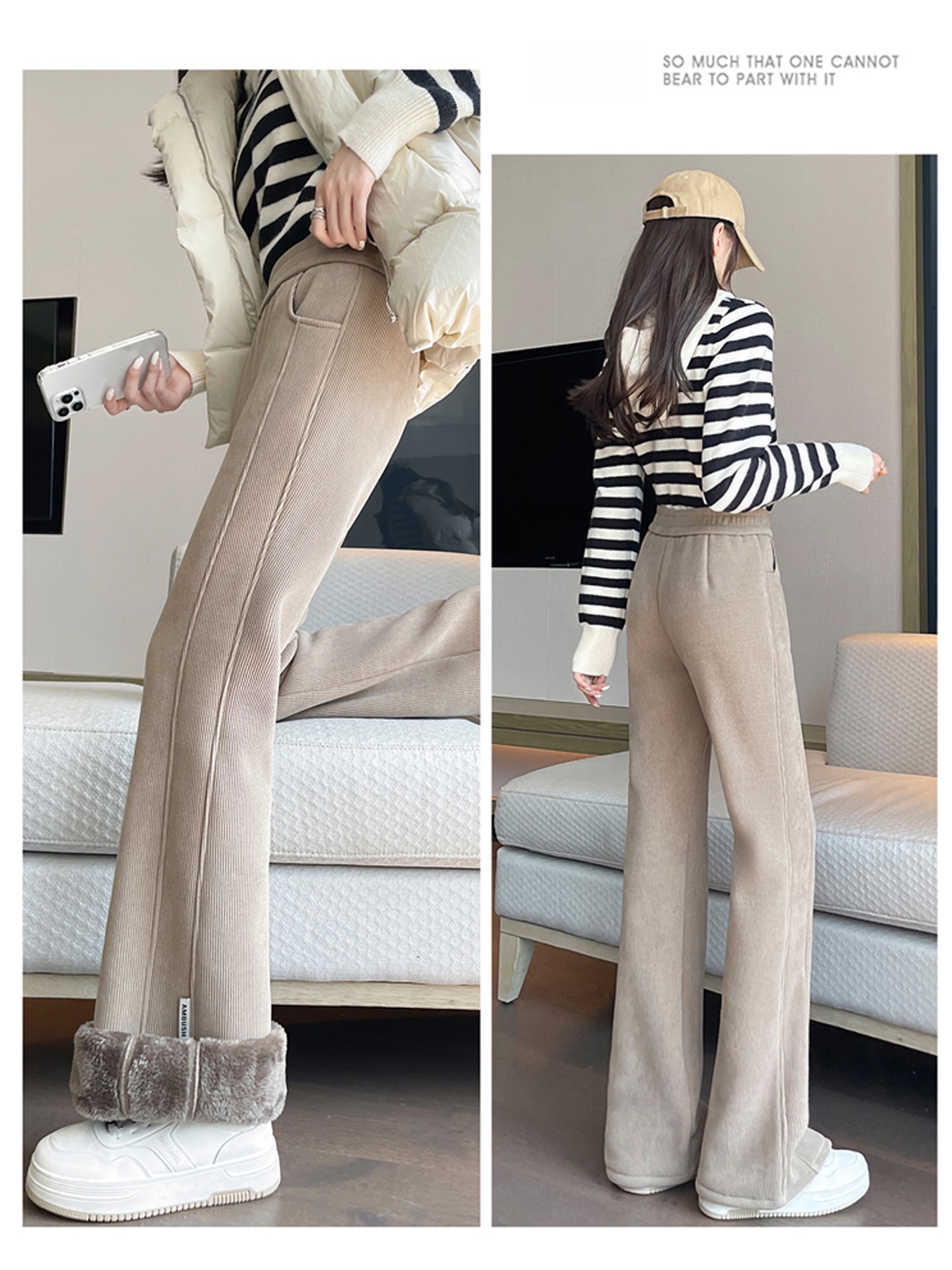 Lamb Velvet Thickened Women's  - Corduroy Pant Warm 리뷰 및 가격