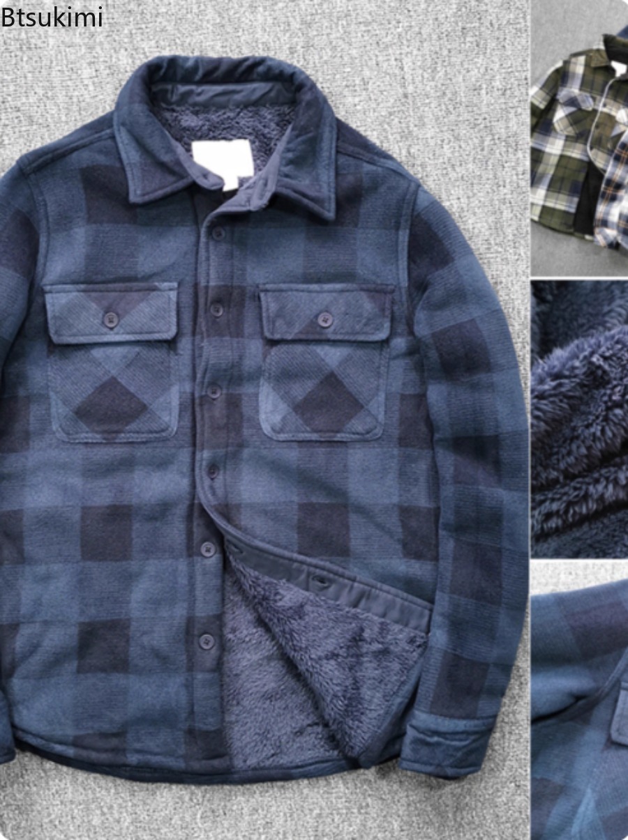 Mens Winter Fleece Linend Warm - Flannel Shirt Lined 리뷰 및 가격