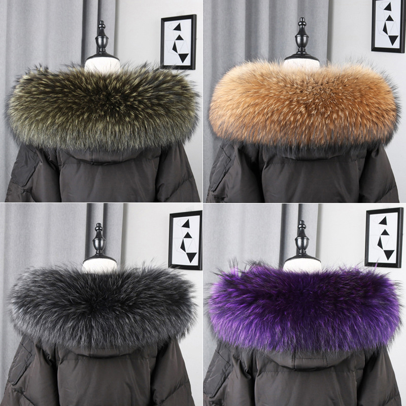 100% Real Fur Collar Coat Wint - Shawl Wrap Winter 리뷰 및 가격
