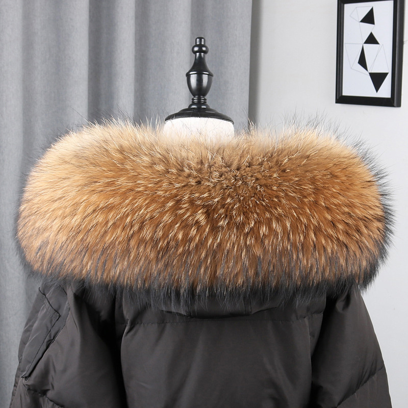 100% Real Fur Collar Coat Wint - Shawl Wrap Winter 리뷰 및 가격