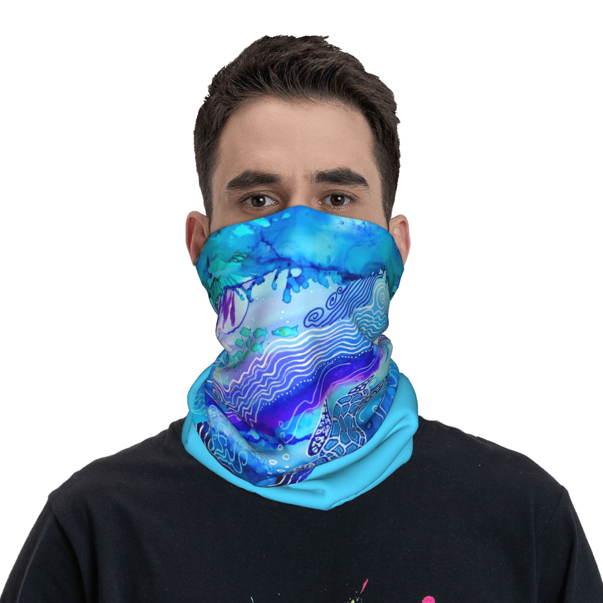 Custom Ocean Turtle Dive Winte - Neck Gaiter Fleece 리뷰 및 가격