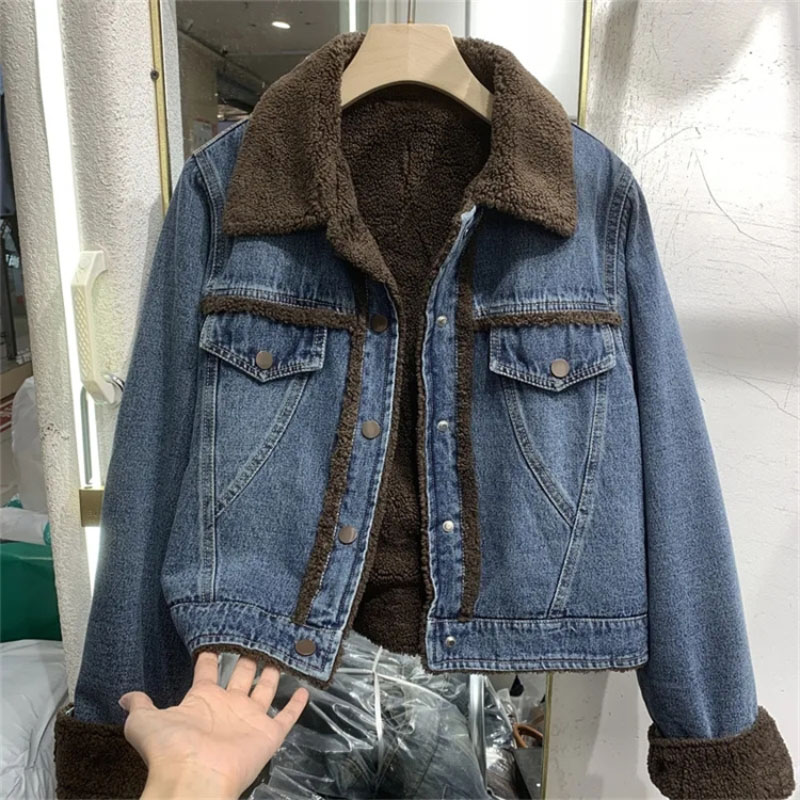 Thickened Denim Winter Coat Co - Down Jacket Packable 리뷰 및 가격