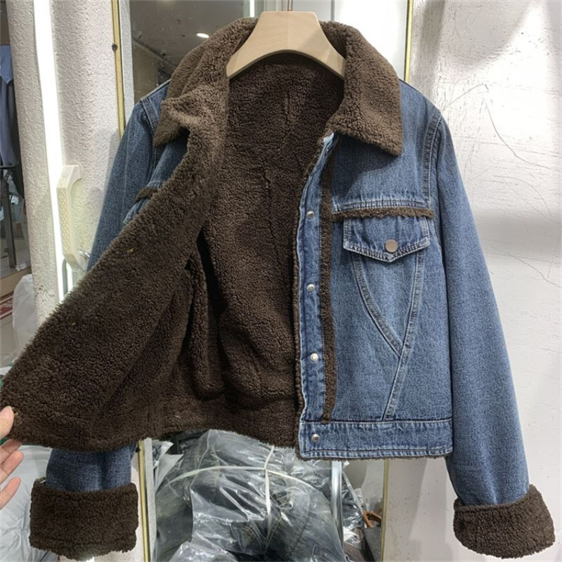 Thickened Denim Winter Coat Co - Down Jacket Packable 리뷰 및 가격