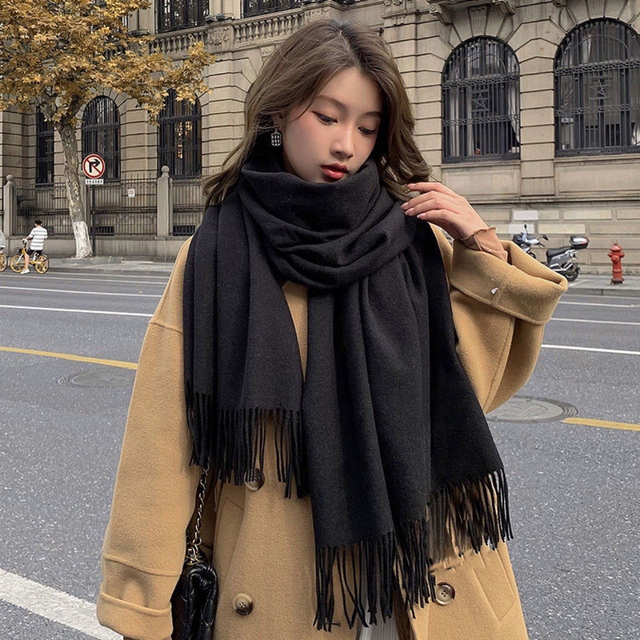 New Black Scarf Cashmere Woman - Wool Scarf Men 리뷰 및 가격