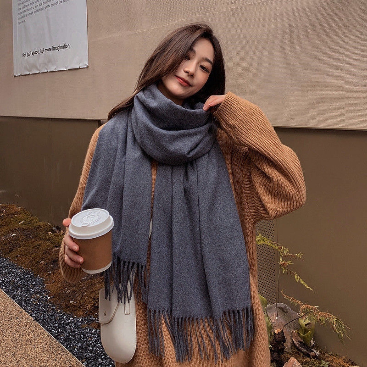 New Black Scarf Cashmere Woman - Wool Scarf Men 리뷰 및 가격