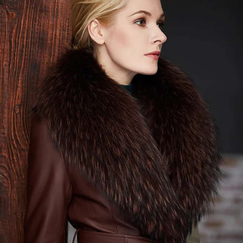 Raccoon Fur Collar Female Wint - Shawl Wrap Winter 리뷰 및 가격