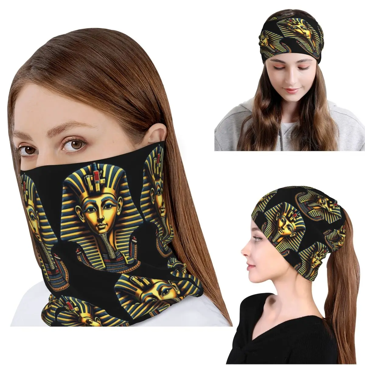 Egyptian Pharaoh With Golden C - Knit Beanie Hat Warm 리뷰 및 가격